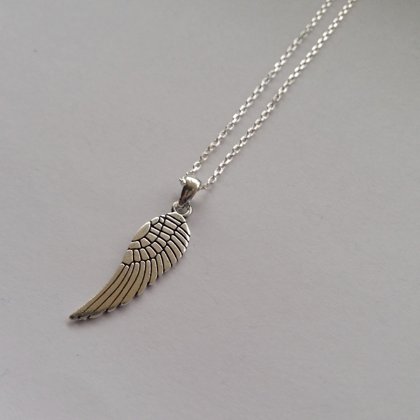 Sterling Silver Pendant Angel Wing
