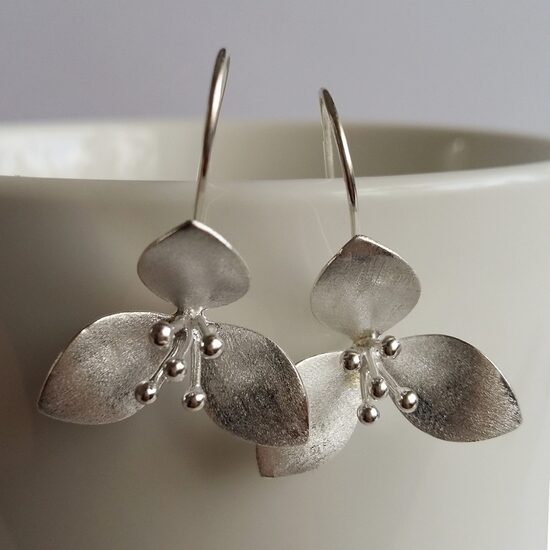 Frosted Silver Earrings