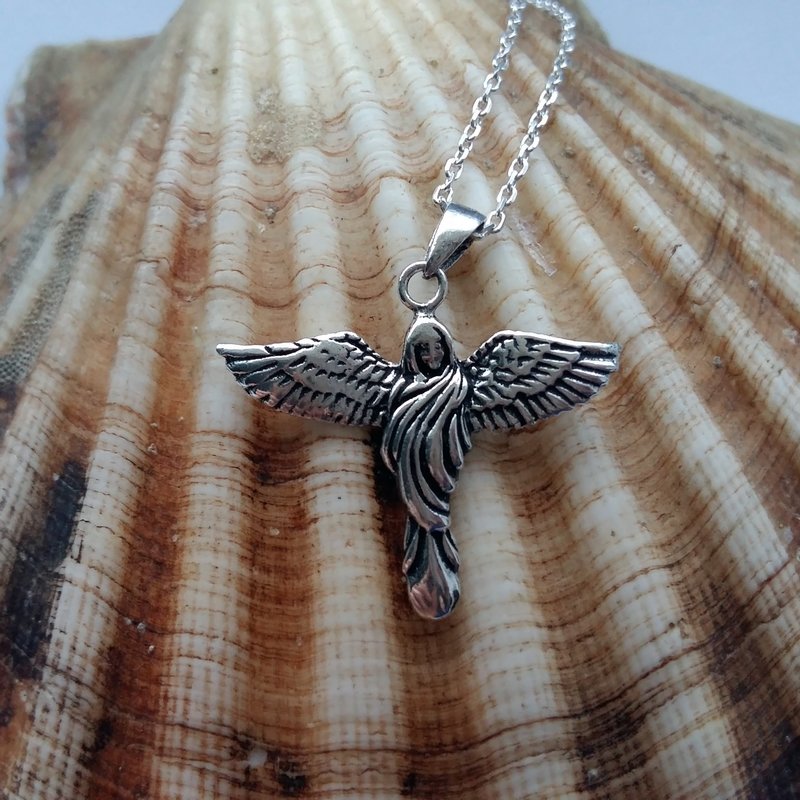 Silver Angel Pendant Angel Virgen