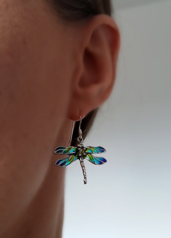 Dragonfly Earrings Libelula Turquesa