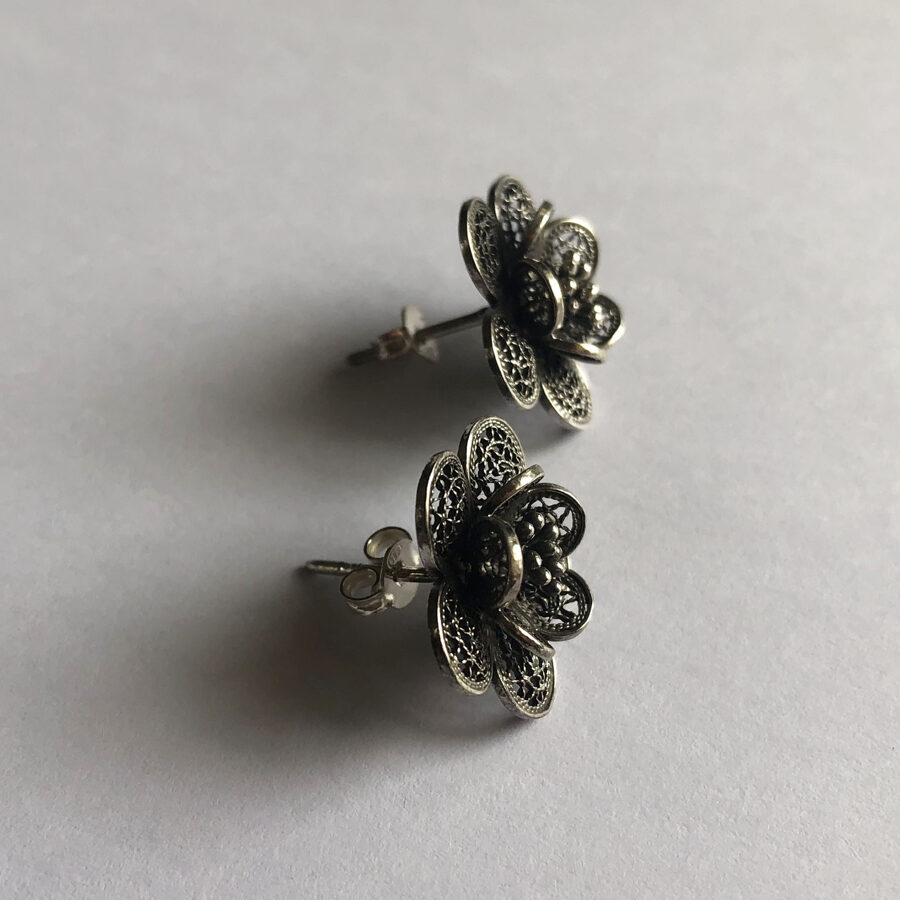 Flower Earrings Flor de Primavera Oscuro