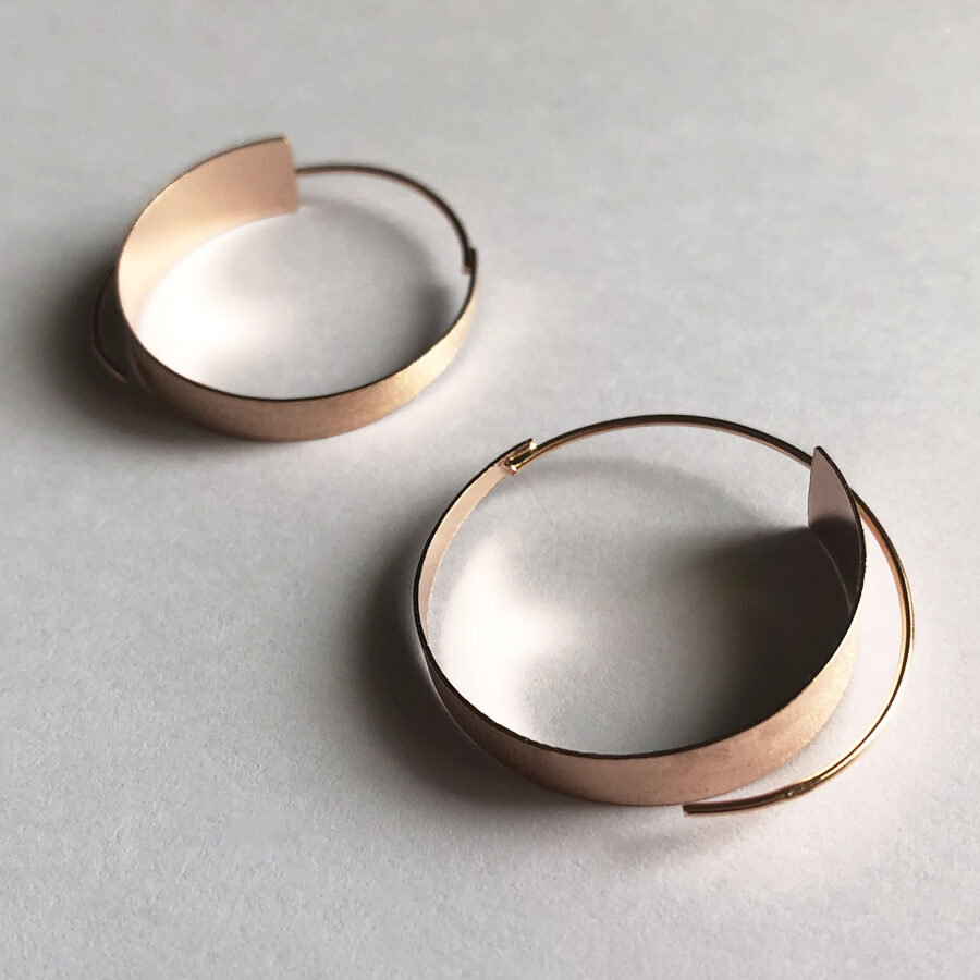 Frosted Silver Hoops Aros Bronze 