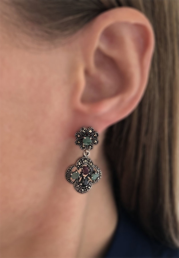 Earrings with Gems Isabel