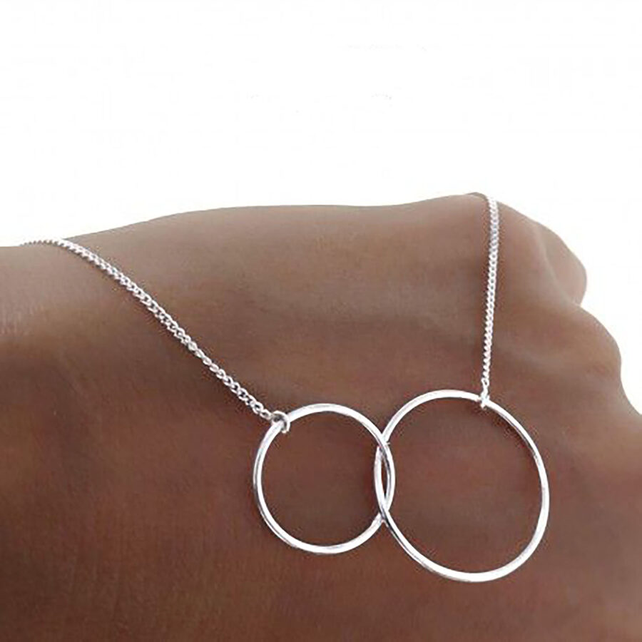 Silver Infinity Necklace L 