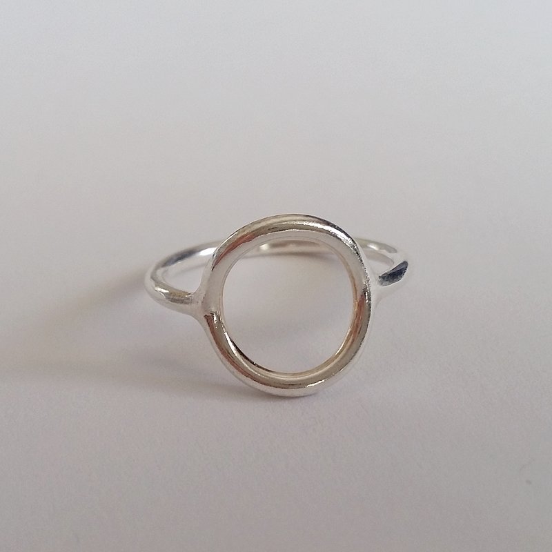 Silver Karma Circle Ring