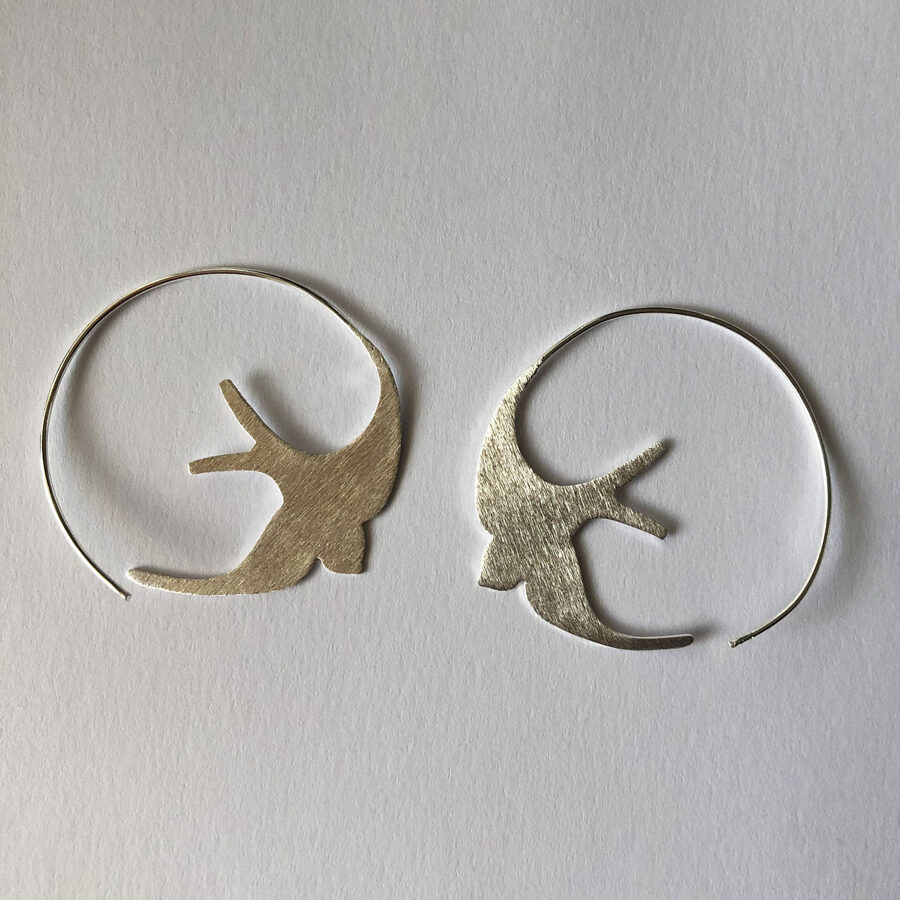 Silver Bird Earrings Golondrina