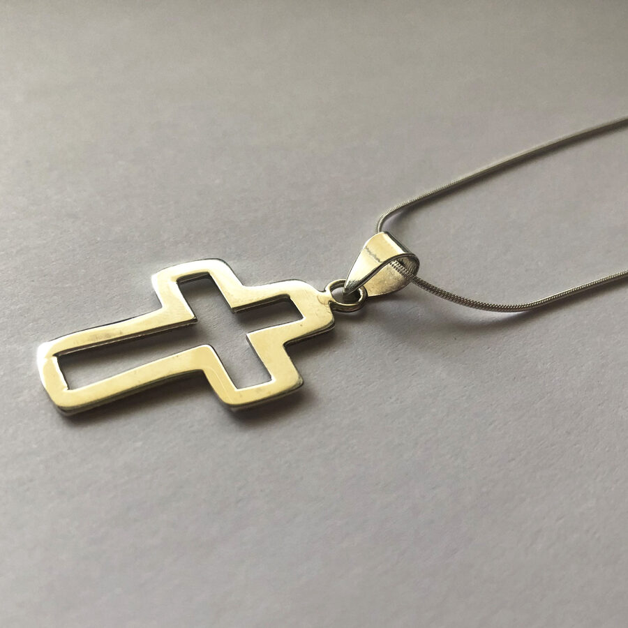 Silver Cross Necklace Cruz Eterno 