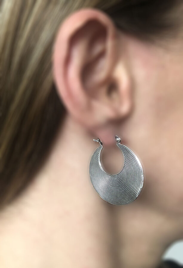 Silver Earrings Musica