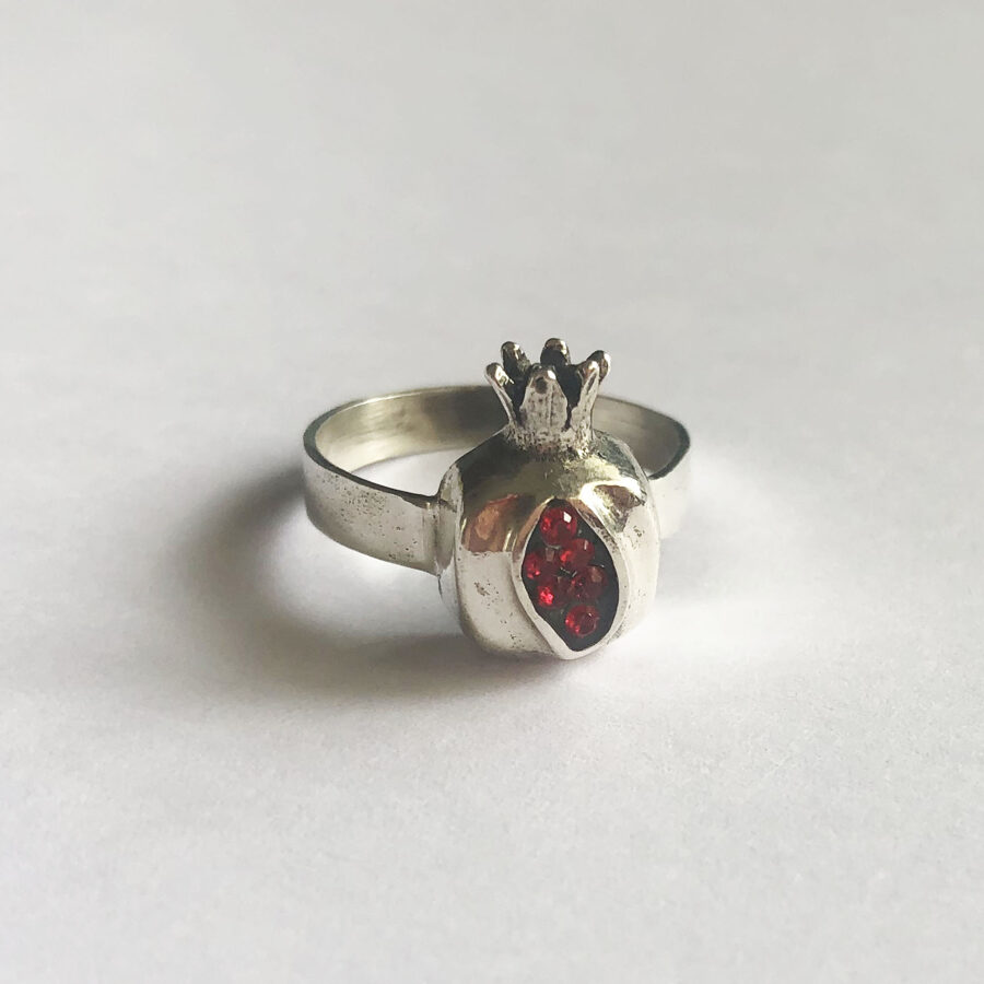 Silver Pomegranate Ring Granada 