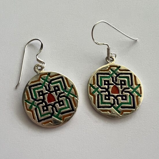 Sudraba auskari Alhambra Ornamental