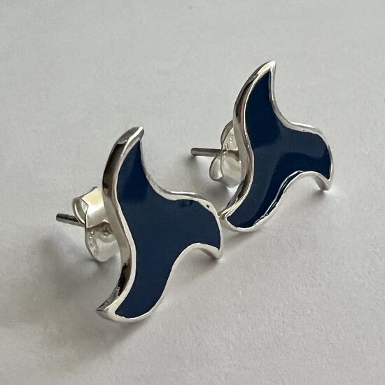 Sudraba auskari Alhambra Studs Azul