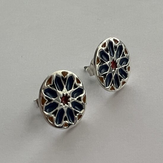 Sudraba auskari Alhambra Studs Flor