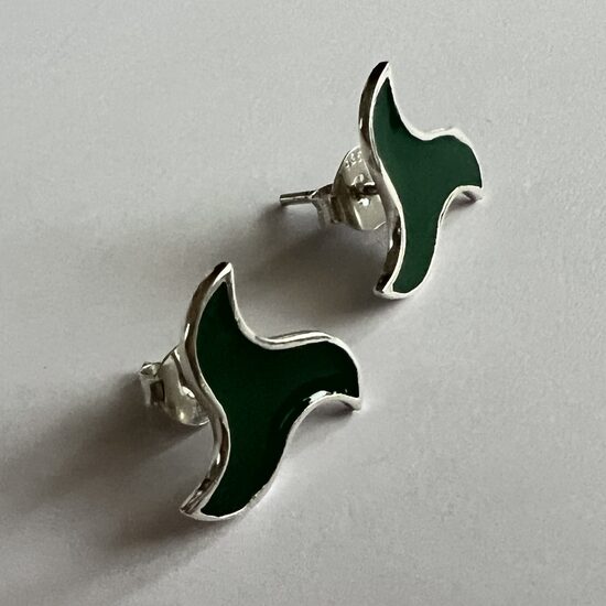 Sudraba auskari Alhambra Studs Verde