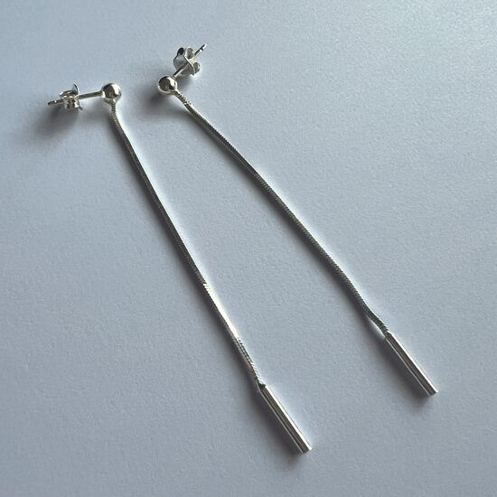 Sudraba ķēdītes auskari La Flaca