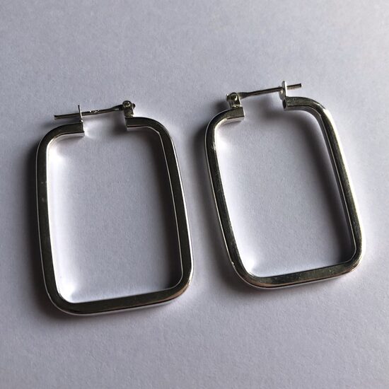 Sudraba auskari Aro Rectangular