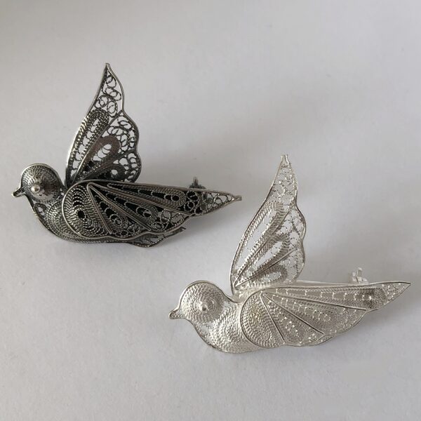 Silver Bird Brooch Paloma