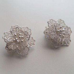 Clip On Earrings Flor Filigrana