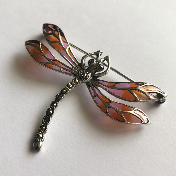 Dragonfly Brooch Libelula Violeta