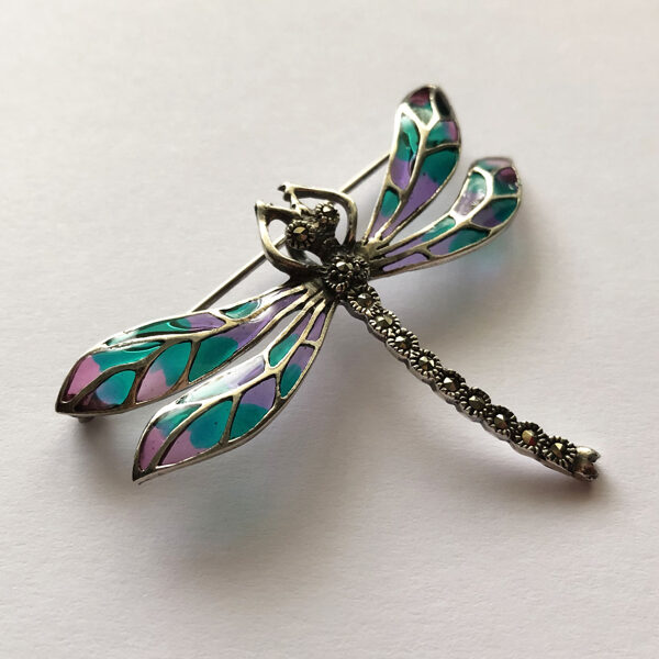 Silver Dragonfly Brooch Libelula Campoamor