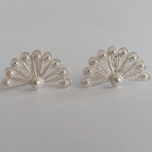 Filigree Earrings Abanico Blanco