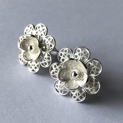 Fligrāna auskari Flor de Carmen