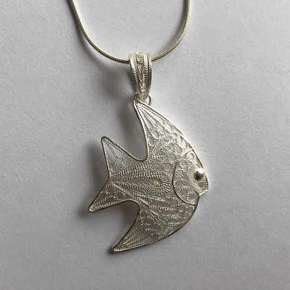 Filigrāna zivs kulons Pez Filigrana