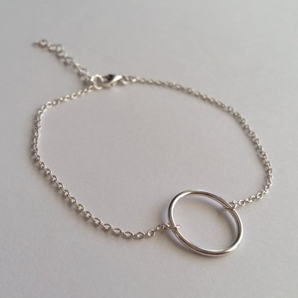 Sudraba ķēdītes rokassprādze Karma Ring