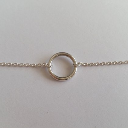 Silver Karma Ring Necklace