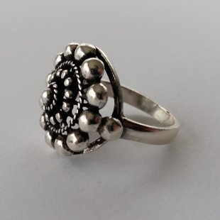 Charro Button Ring