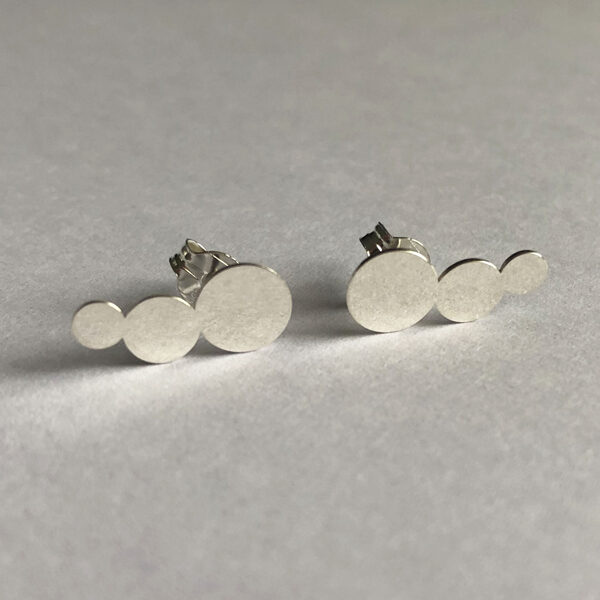 Silver Climber Earrings Trepador Disco