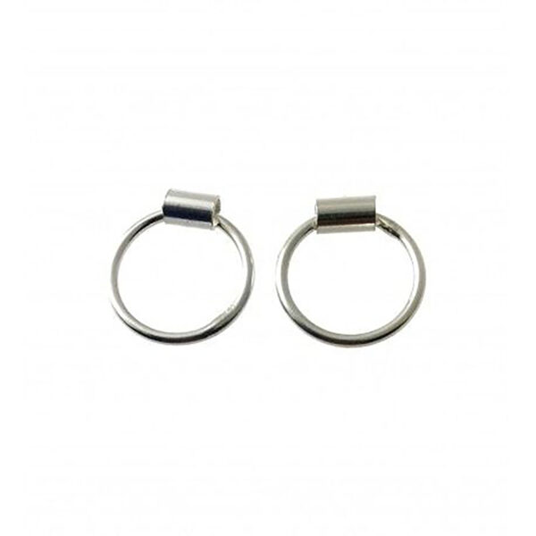 Silver Earrings Karma Circle Tubo
