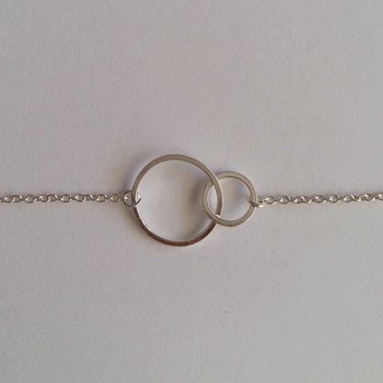 Silver Infinity Karma Ring Necklace